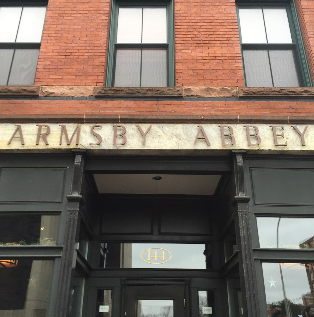 Armsby Abbey sign